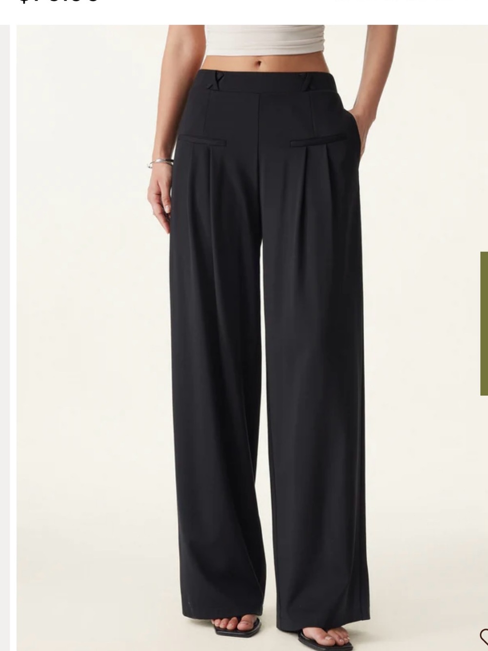 OGL MOVE Bamboo Ponte Wide leg Trouser, Black
size Small, Petite